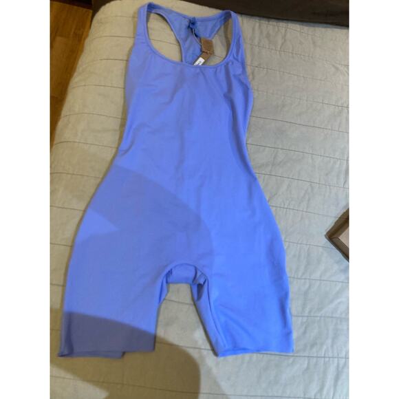 NWT RARE SKIMS Size Small Women’s Swim Cycle Suit One Piece Periwinkle Blue - Picture 6 of 6